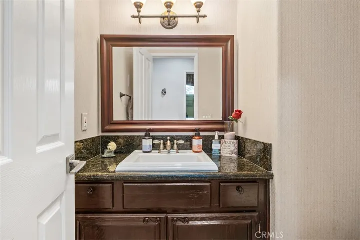 This is a view of the downstairs upgraded bathroom