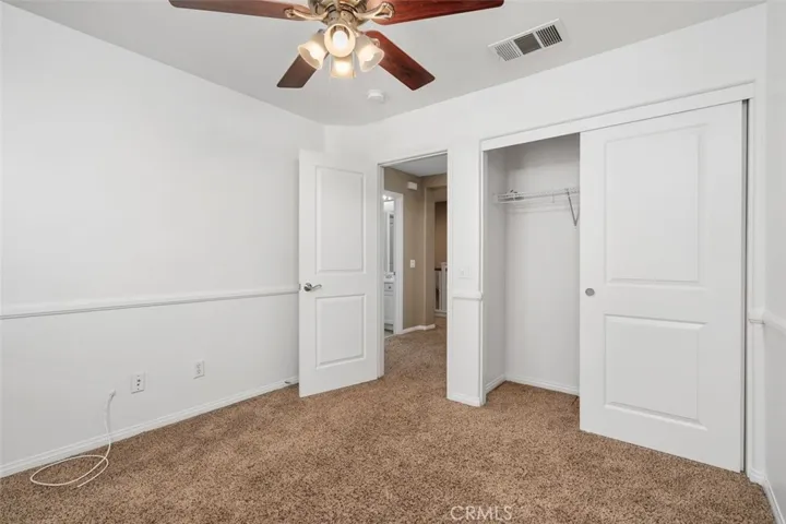 Bedroom and closet