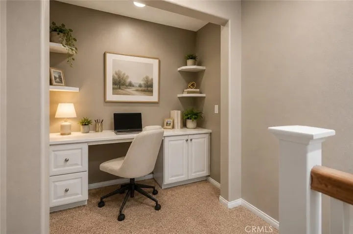Work/study area, Virtually staged-AI