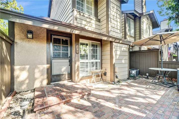 Entry with large private patio
