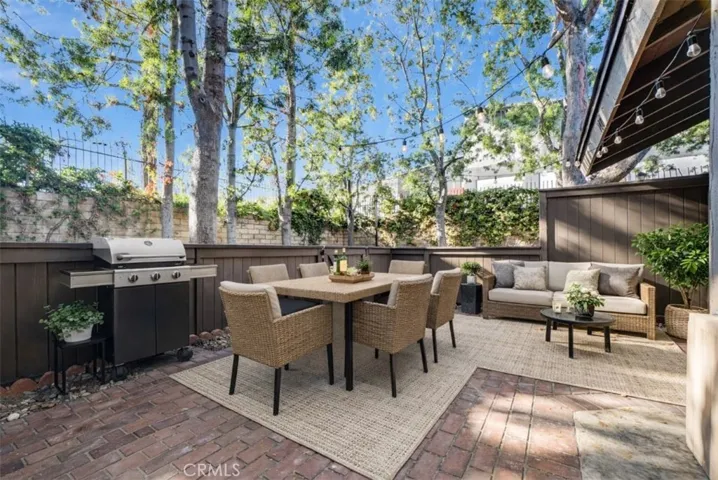 Virtually staged with patio furniture and BBQ