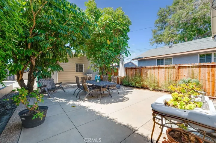 Large private patio area perfect for entertaining