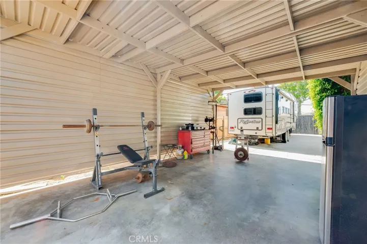 Covered workshop area