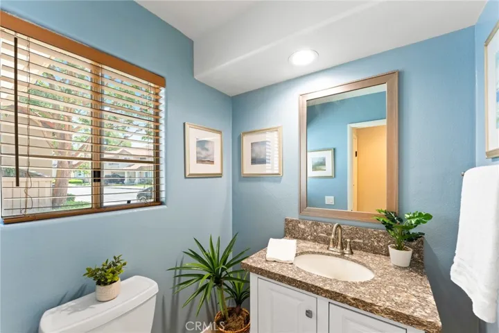 Downstairs powder room.