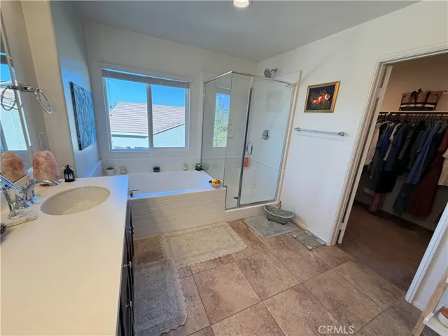 Master Bathroom with HUGE walk-in closet to right