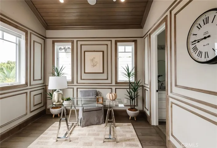 So many details from the wood ceilings, beautiful flooring & trim