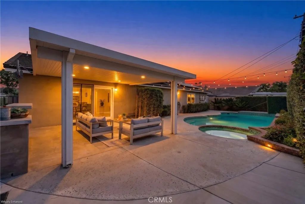 Beautiful high-end pool home with backyard made for entertaining. 
Twilight is virtually enhanced.