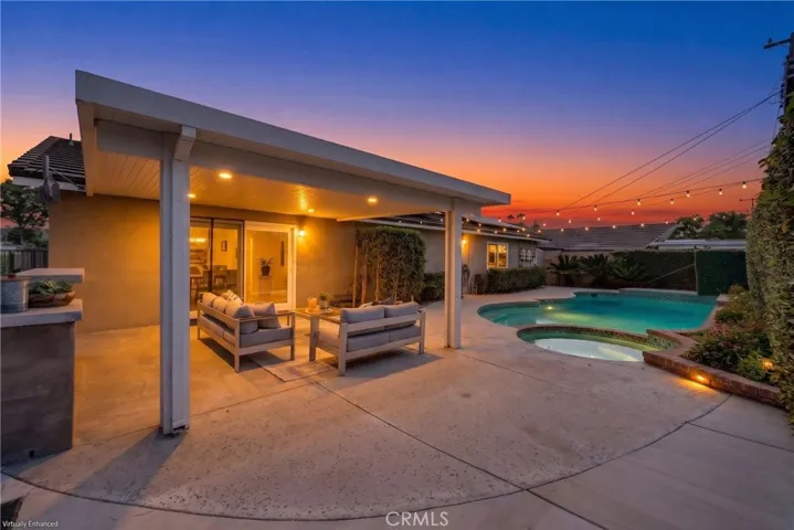 Beautiful high-end pool home with backyard made for entertaining. 
Twilight is virtually enhanced.