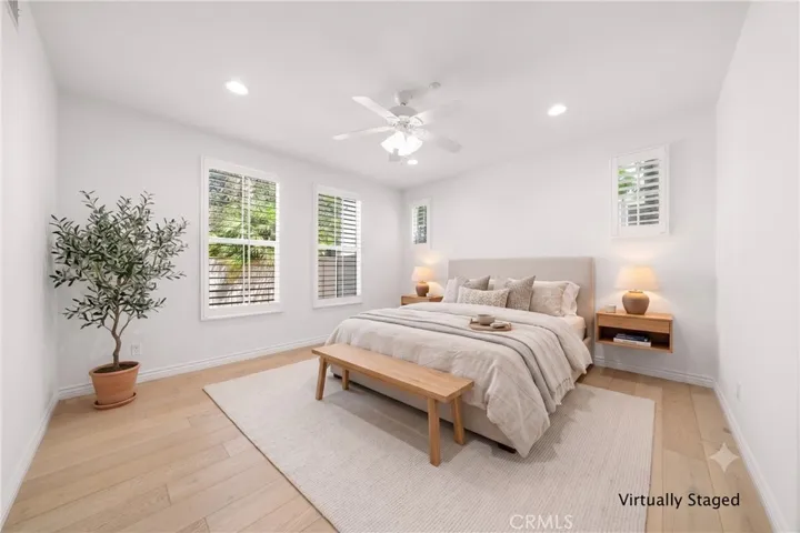 Virtually staged primary suite
