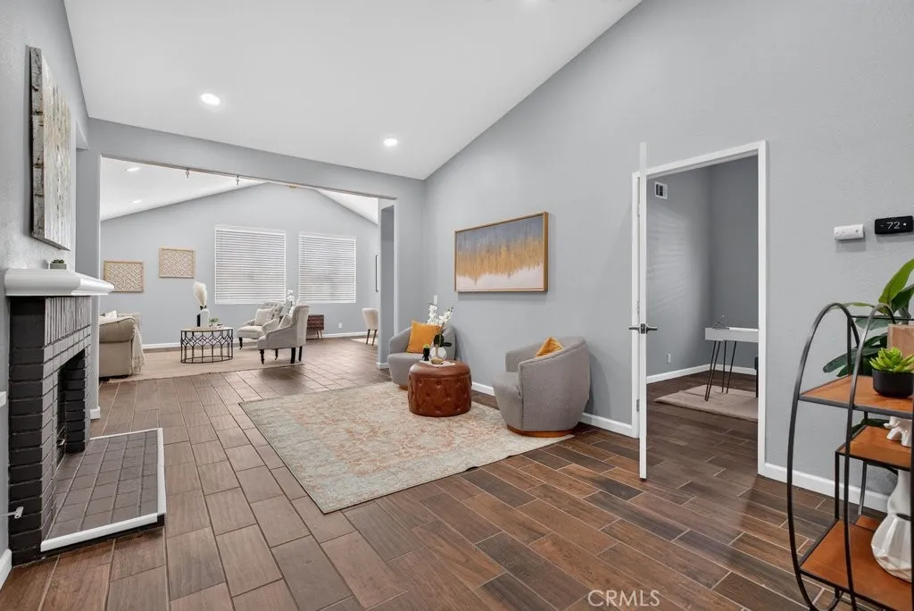 Family room looking to great room and 4th Bedroom