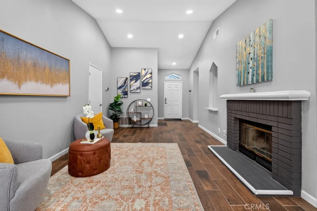 Fireplace at entrance Family Room