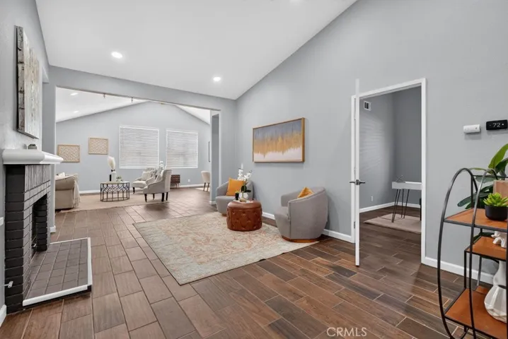 Family room looking to great room and 4th Bedroom