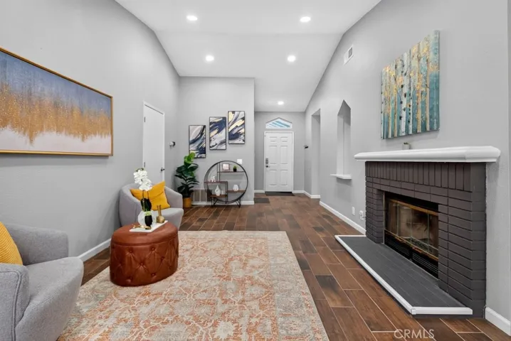 Fireplace at entrance Family Room