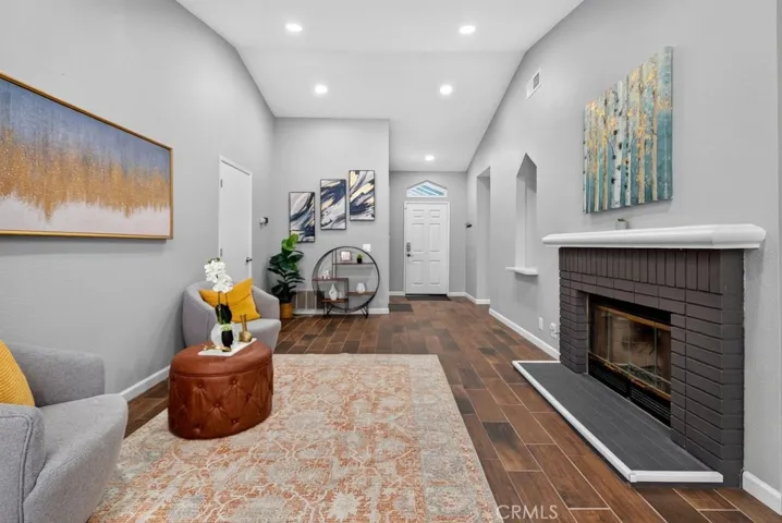 Fireplace at entrance Family Room