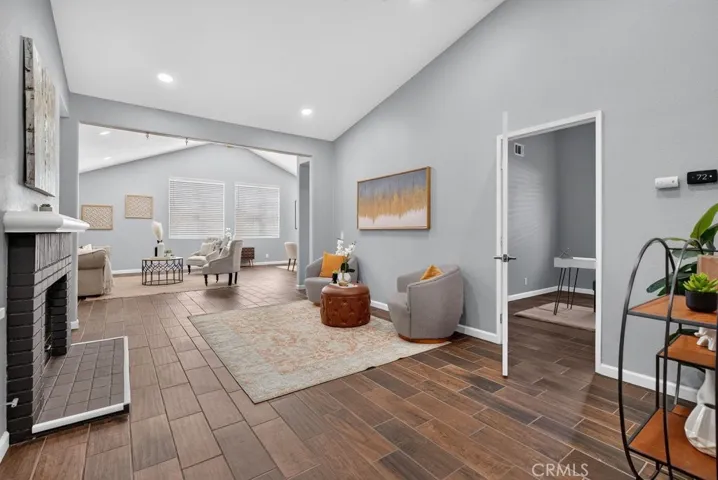 Family room looking to great room and 4th Bedroom