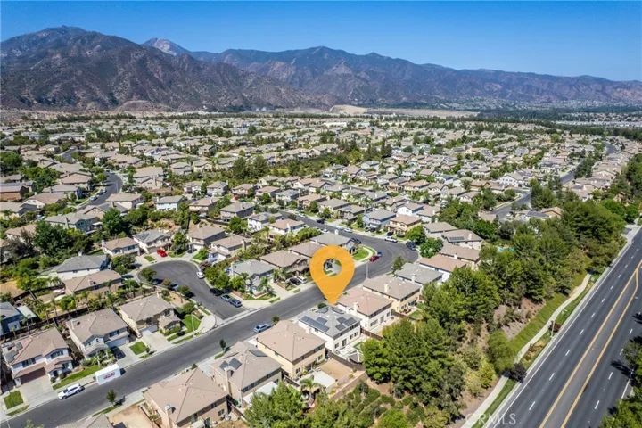 Aerial perspective showcasing the community layout and nearby streets.