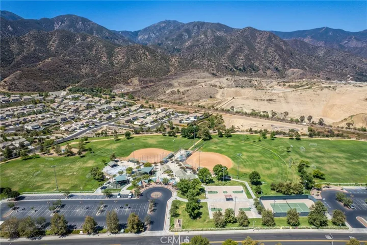 Scenic aerial view capturing the neighborhood's beautiful natural surroundings.