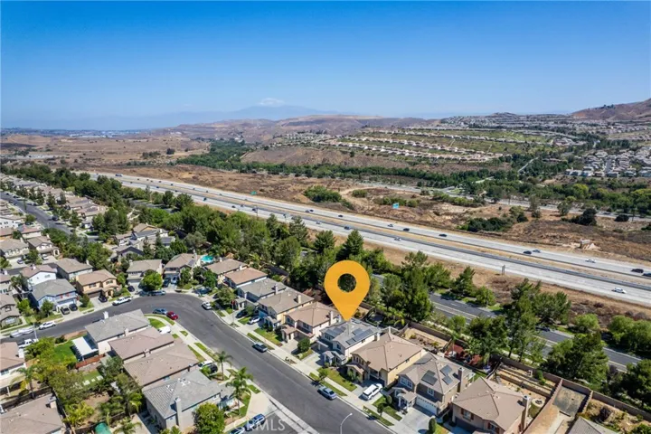 Overhead view of the local area and major roadways.