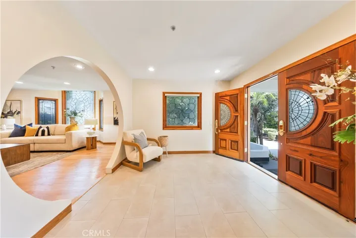 Elegant formal entrance.