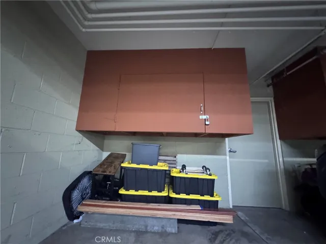 Built in, locking storage in garage