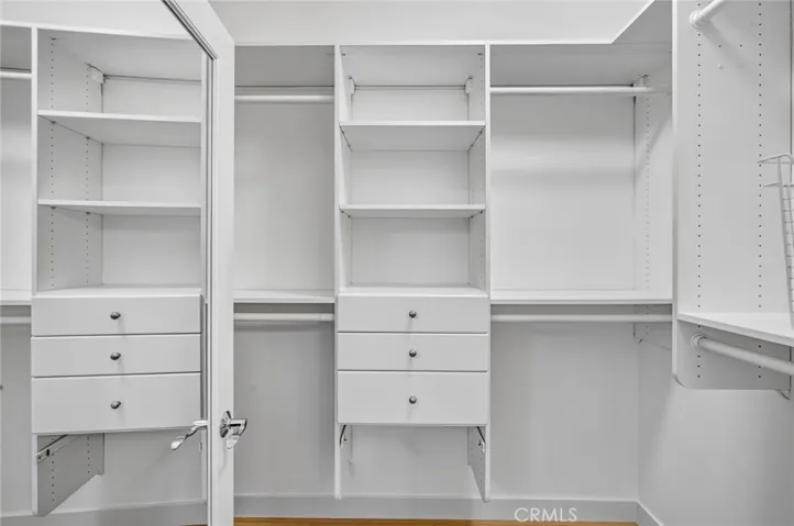 Walk-in closet with built-ins