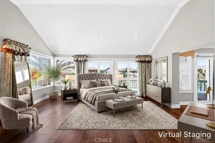 Virtually staged primary room