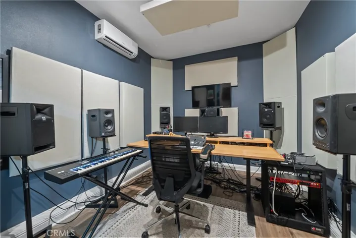Third Car Garage Bay Converted to Office/Studio with own HVAC