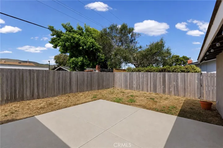 Rear patio with slight virtual enhancement