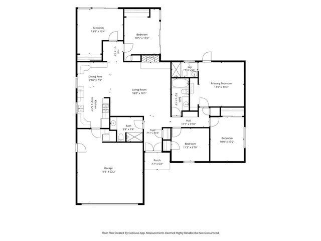 Full floor plan with dimensions