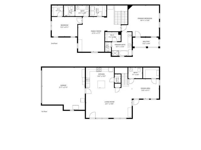 Floorplan of the home. Layout and measurements are approximate.