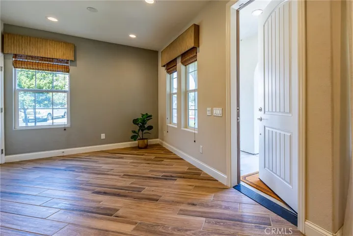 The dining room offers a generous area for a dining room table and hosting dinners.