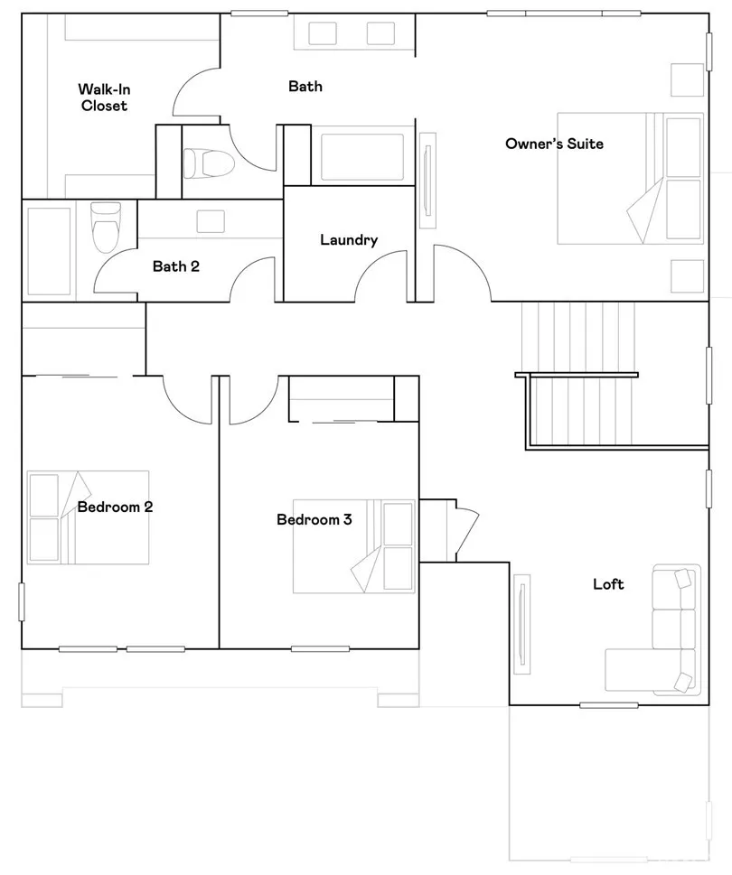 Residence 3 - level 2 floorplan