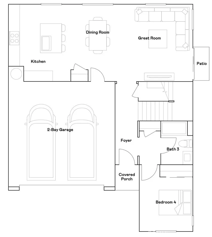 Residence 3 - level 1 floorplan