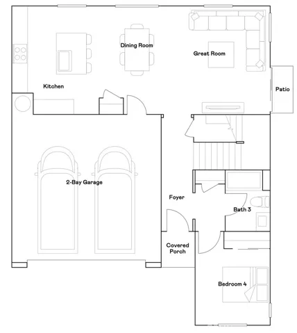 Residence 3 - level 1 floorplan