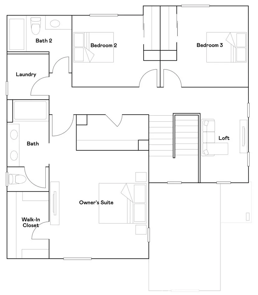 Residence 3 - level 2 floorplan