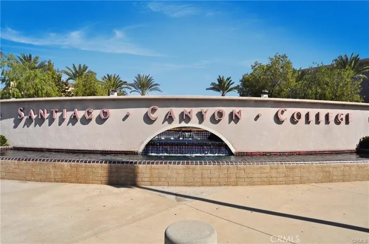 Walking distance from Santiago Canyon College.