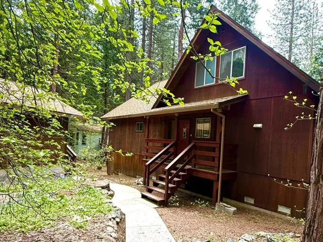 Front of house as seen from path
