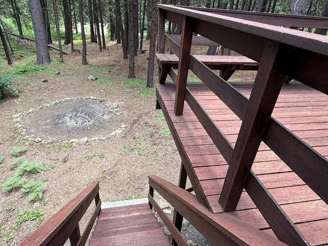Bonfire area as seen from deck