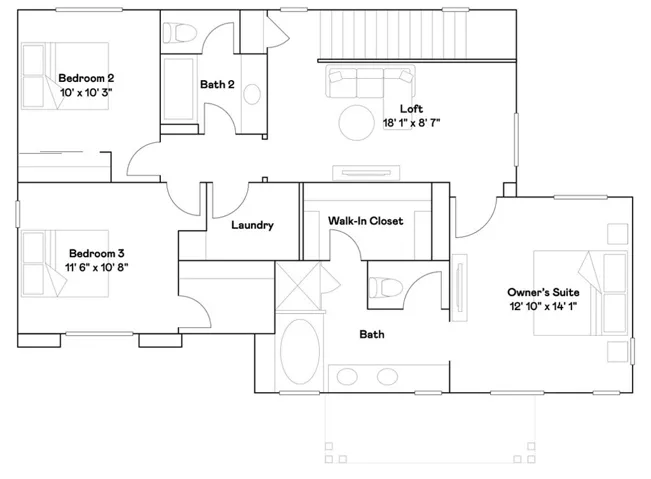 Residence 1 - level 2 floorplan