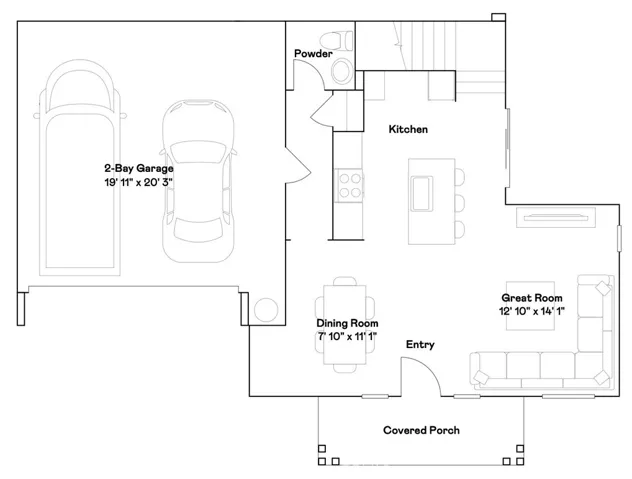 Residence 1 - level 1 floorplan