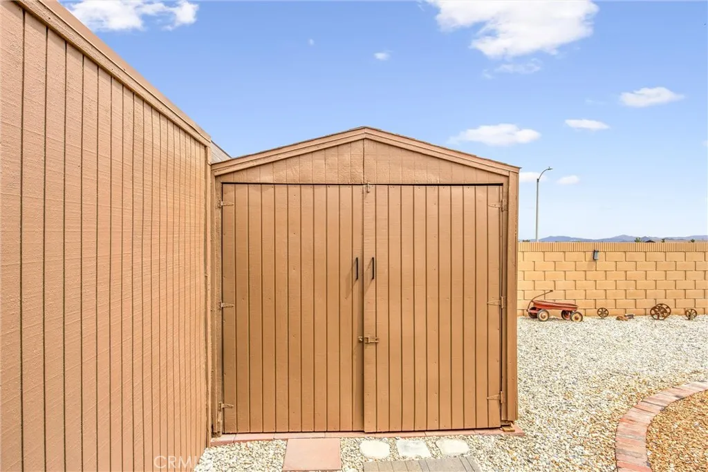 Shed in backyard