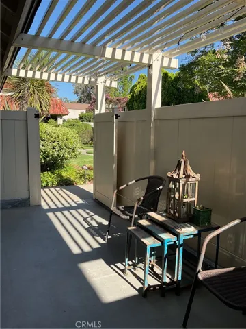 Private Patio with vinyl fencing