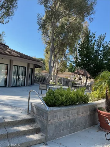 Patio area community pool