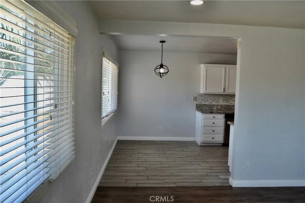 Living room and dining area.