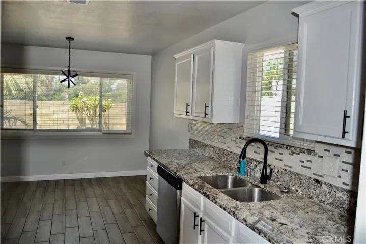 Kitchen looking to the dining area.