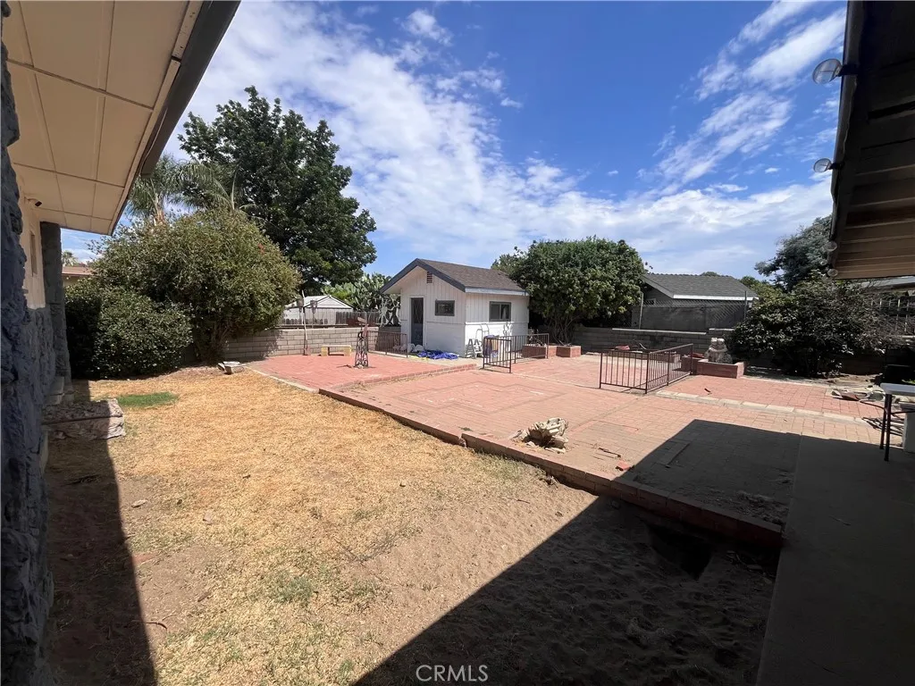 First angle of back yard from side of house