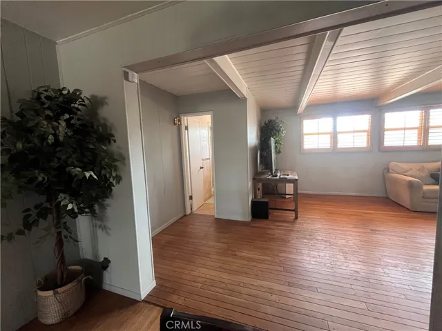 View from dining room into second living space