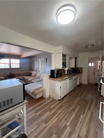 View of kitchen from living room