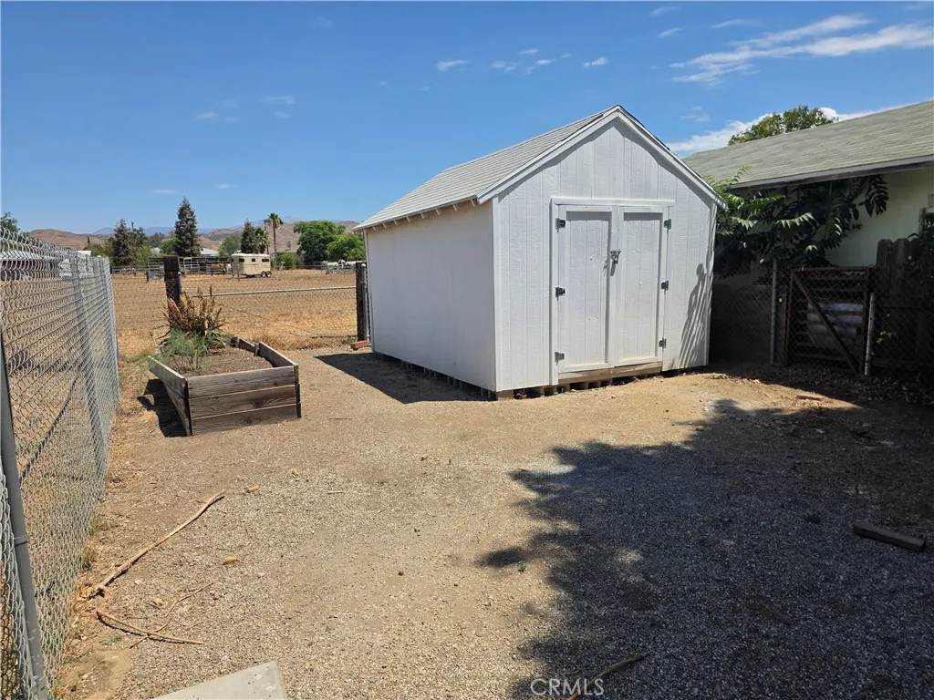 Raised gardening box with Shed