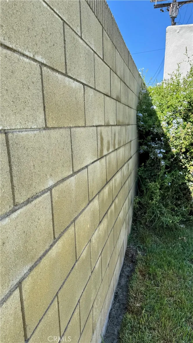 Block Wall at Rear